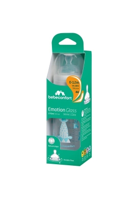 Bebe Confort Стъклена бутилка Emotion 270мл 0-12м - White